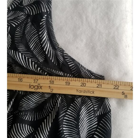 Merona Sleeveless Flounce Top Tropical Maxi Dress, Black White Size XL - Picture 6 of 9